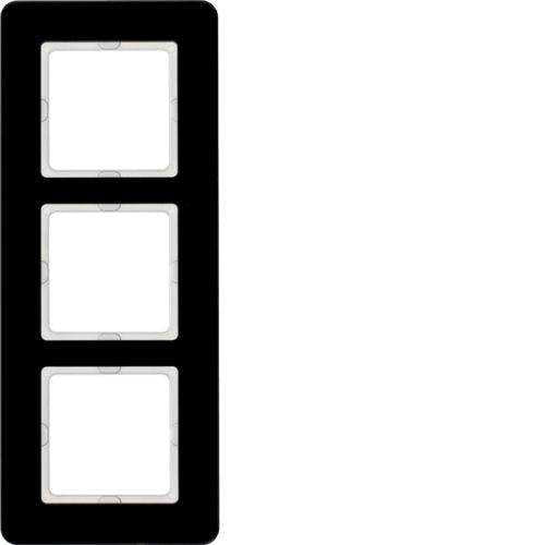 Berker 10136076 Rahmen 3fach, Q.7, Glas schwarz Mesch Shop Berker 10136076 Rahmen 3fach, Q.7, Glas schwarz Mesch Shop